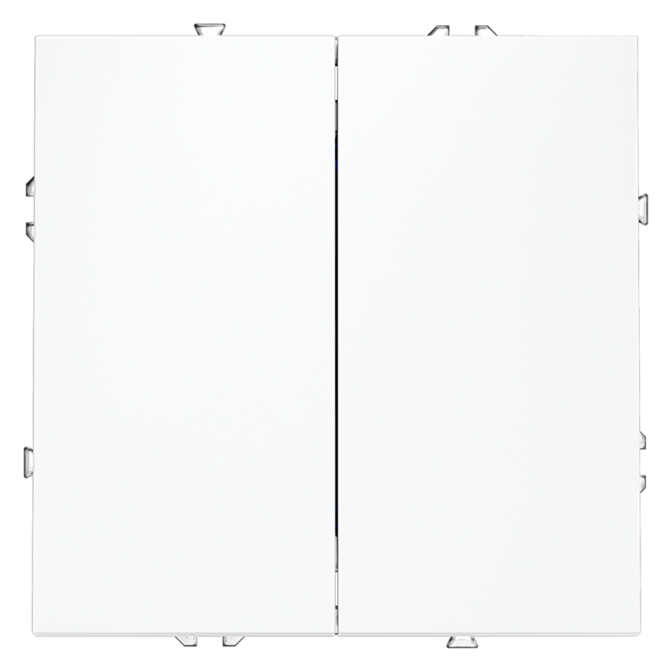 Выключатель встраиваемый VOLTUM S70 двухклавишный 10А, (белый матовый)