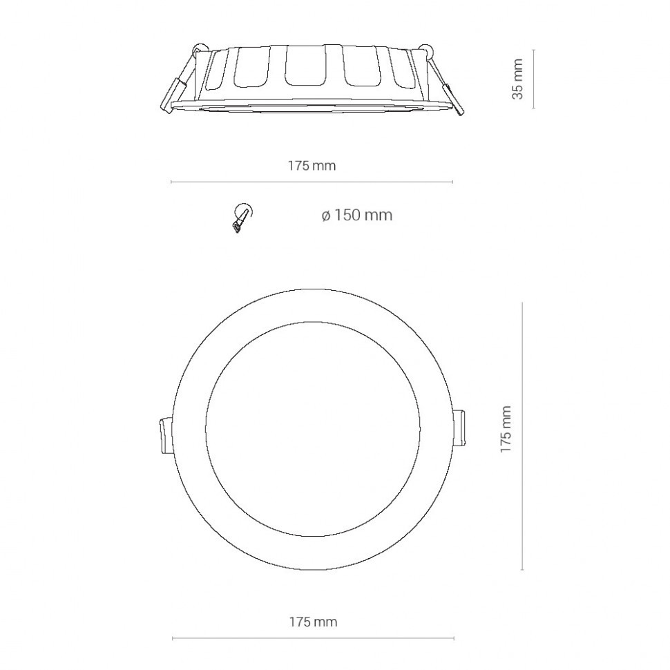 Встраиваемый светильник Nowodvorski Kos Led 8776