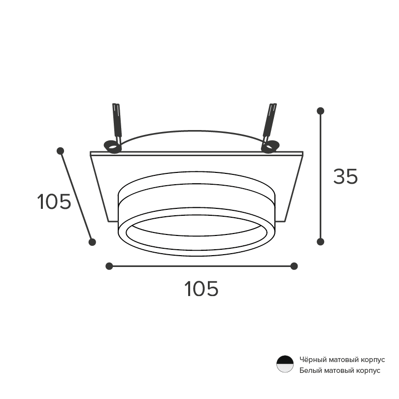 Встраиваемый светильник Wolta Luce WDL-GX53/06BL-S