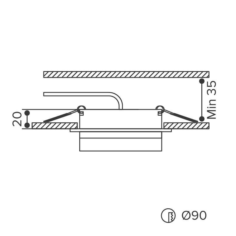 Встраиваемый светильник Wolta Luce WDL-GX53/06BL-S