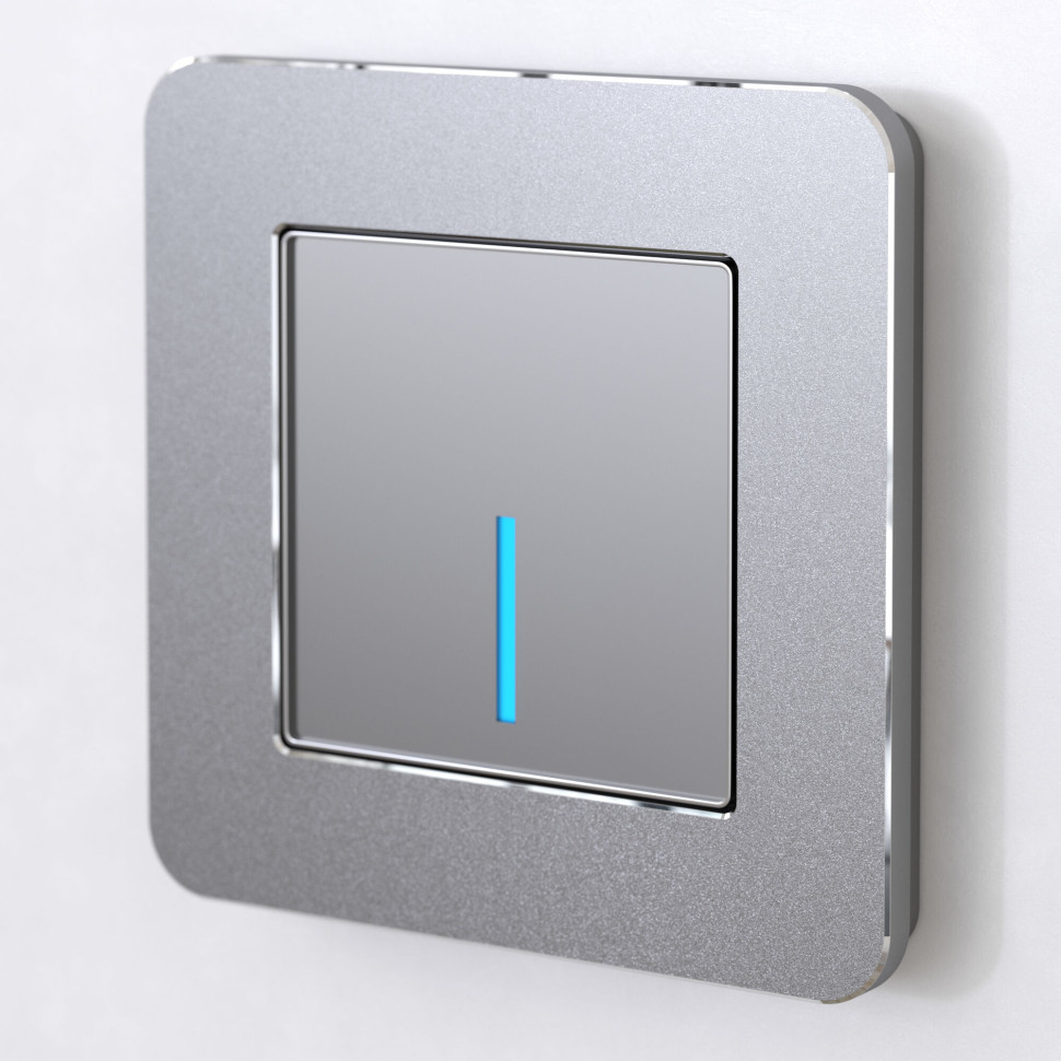 Рамка из металла на 1 пост Platinum алюминий W0012606