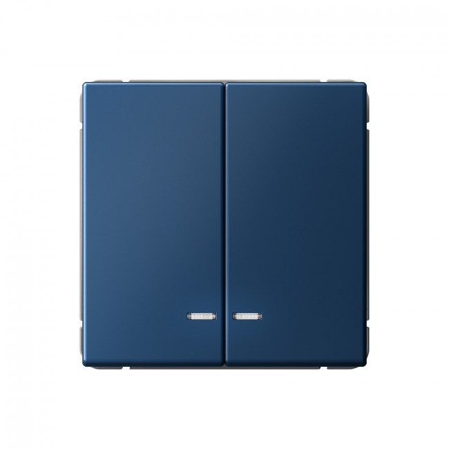 Выключатель двухклавишный Schneider Electric Art Gallery с подсветкой, Аквамарин GAL001153