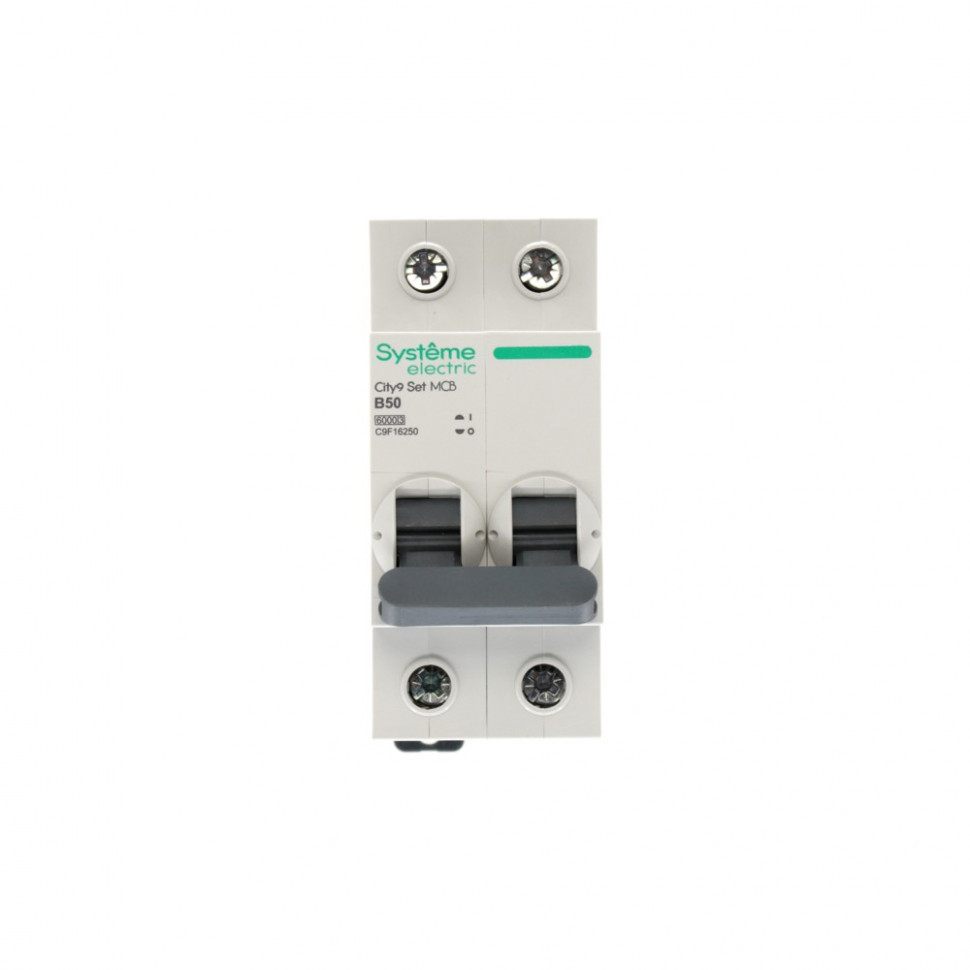 Автоматический выключатель (АВ) B 50А 2P 6kA 230В Systeme Electric City9 Set C9F16250