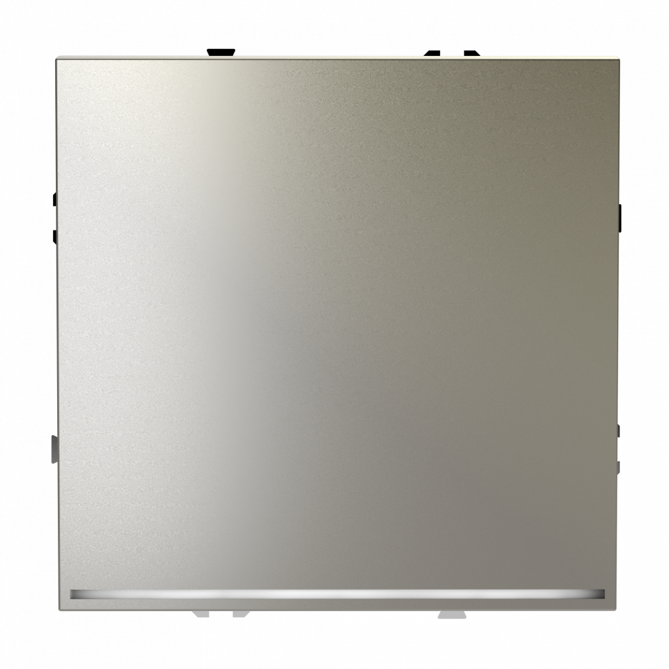 Проходной переключатель встраиваемый VOLTUM S70 одноклавишный с подсветкой 10А, (шелк) VLS010404