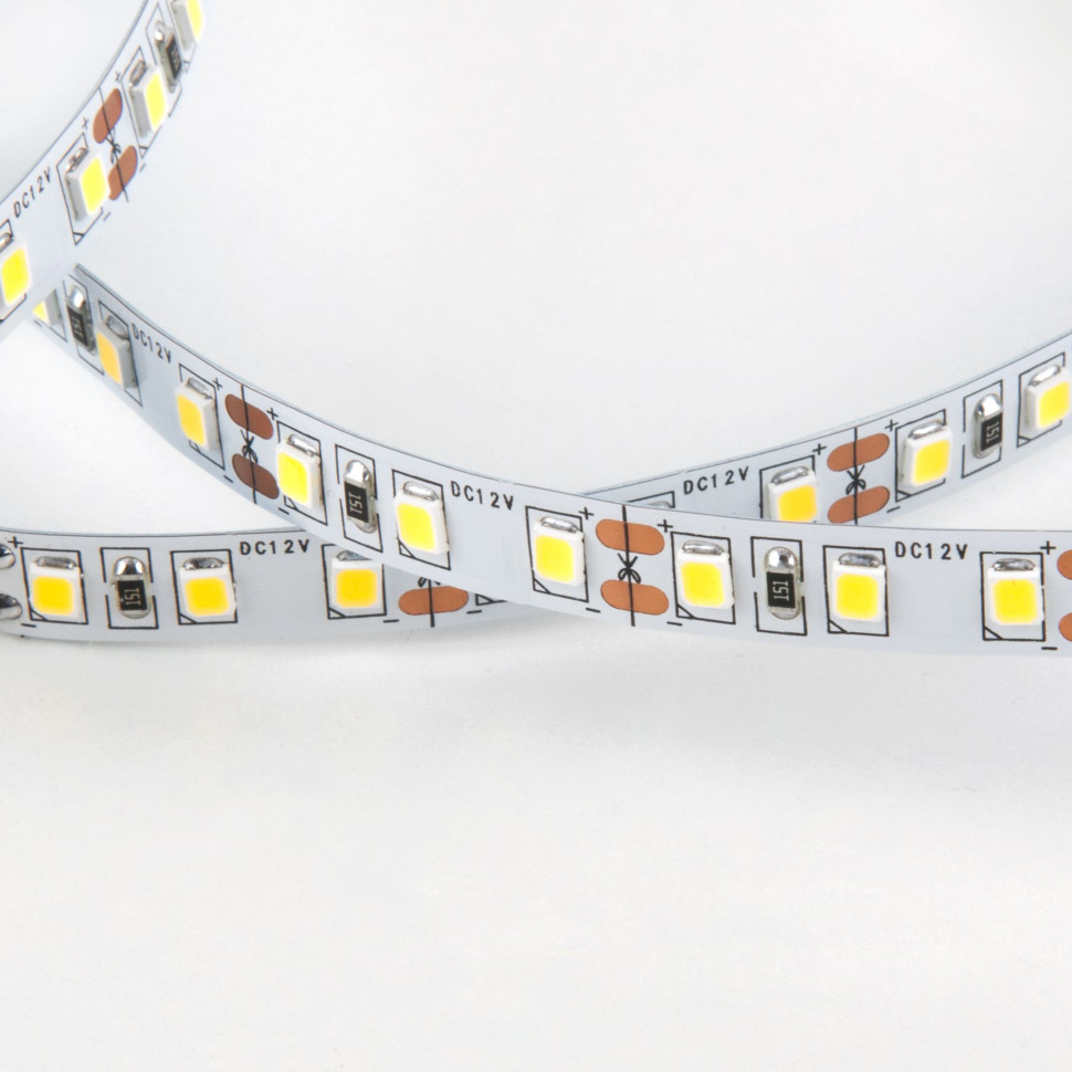 Комплект светодиодной ленты 12 В 9,6 Вт/м 120 Led/м 2835 IP20, дневной белый 4200 K, 5 м Набор светодиодной ленты 12V 9,6W 120Led 2835 IP20 дневной белый, 5м