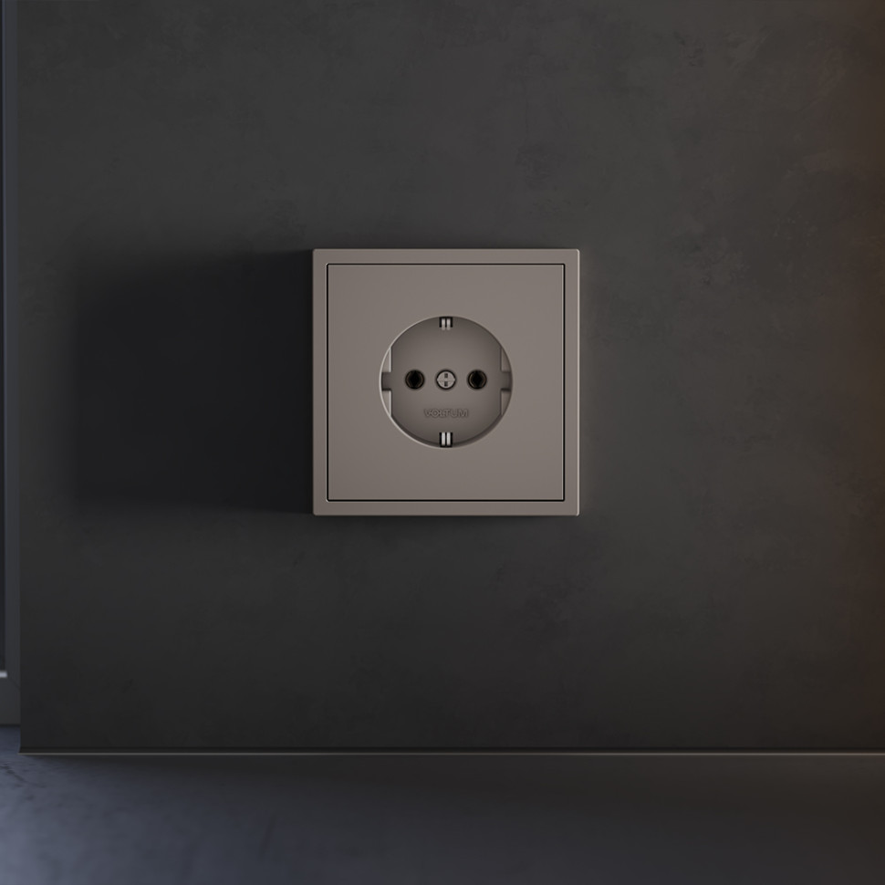 Накладка для розетки с заземлением, S70 (капучино)