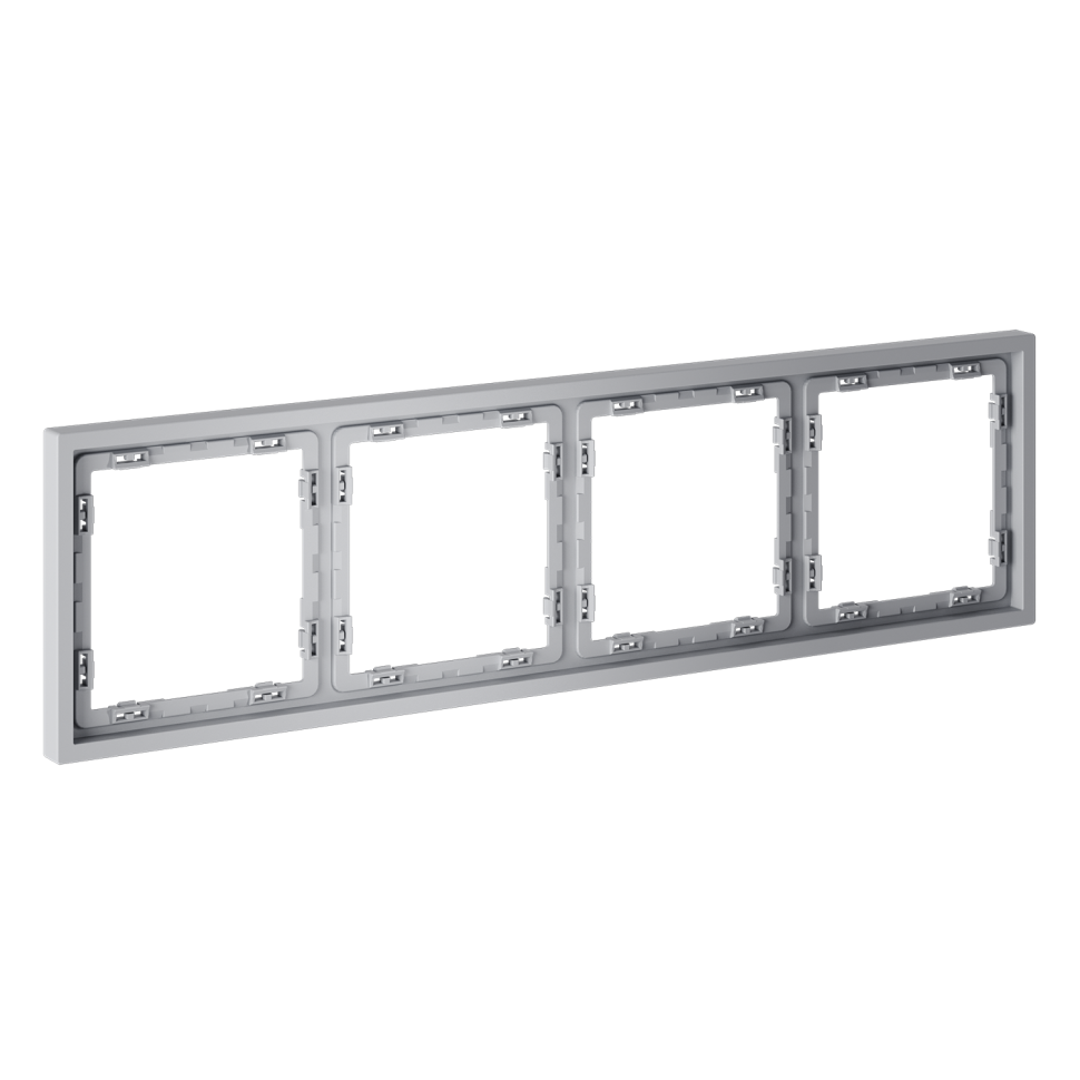 Рамка пластиковая VOLTUM S70 на 4 поста, (серый)