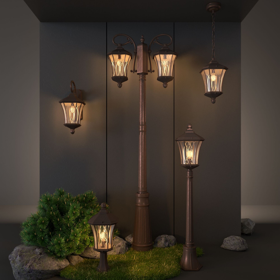 Уличный светильник на столбе Virgo F/2 капучино IP44 GLXT-1450F/2 капучино