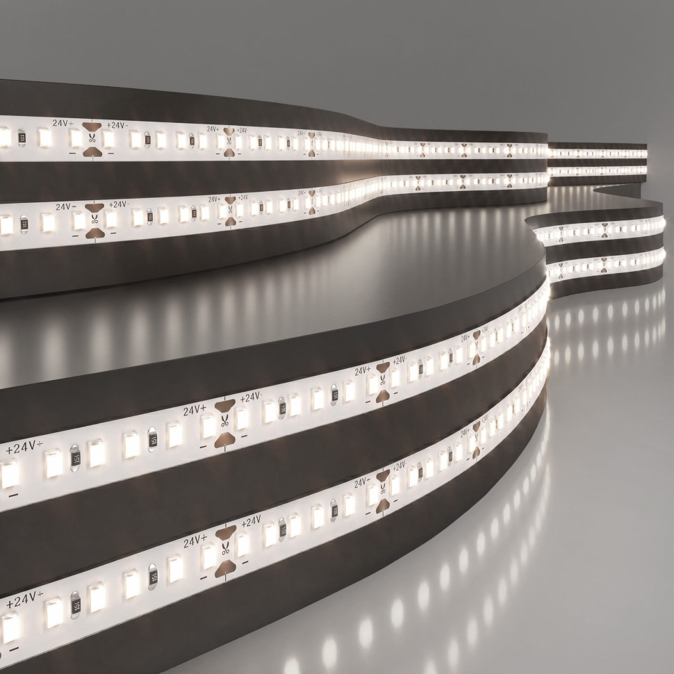 Лента светодиодная 180Led 12 Вт IP20 3000K теплый белый, 5м 2835 24V 180Led 12W IP20