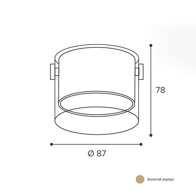 Накладной светильник Wolta Oro WSL-GX53/07G