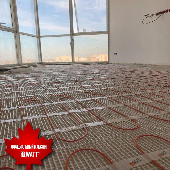 Тонкий самоклеящийся греющий мат 150 Вт/м.кв - 0,5м² IQ FLOOR MAT 00101 IQWATT