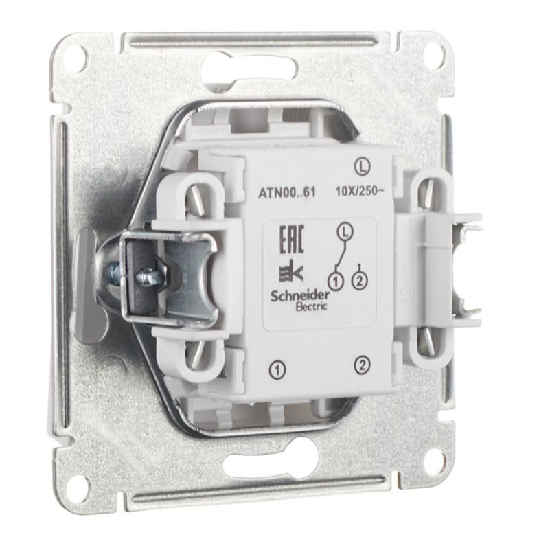 Переключатель одноклавишный Systeme Electric Atlas Design Лотос ATN001361
