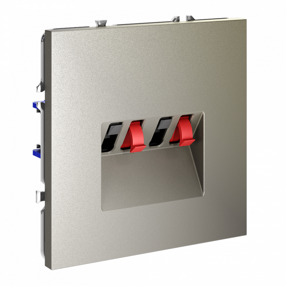 Розетка акустическая встраиваемая VOLTUM S70 4-местная, (шелк) VLS060304