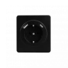KRANZ Розетка ROUND 1-ая с/з с/у з/ш 16А с USB A+C быстрой зарядки 5В/3А оникс KR-78-0704-3
