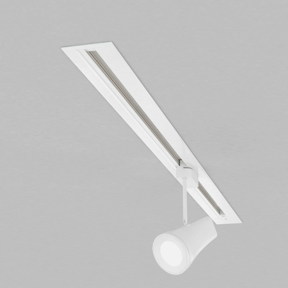 Встраиваемый однофазный шинопровод 1 метр черный (с вводом питания и заглушкой) 85082/00