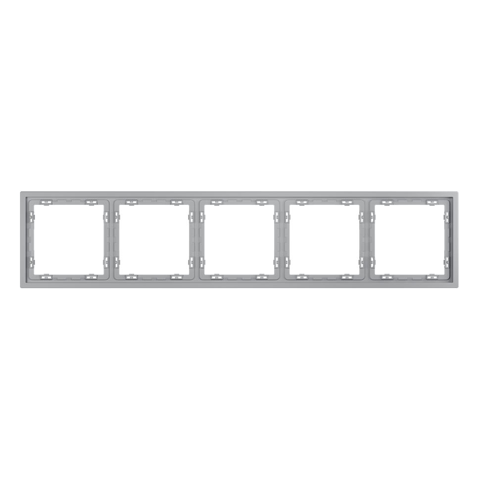 Рамка пластиковая VOLTUM S70 на 5 постов, (серый)