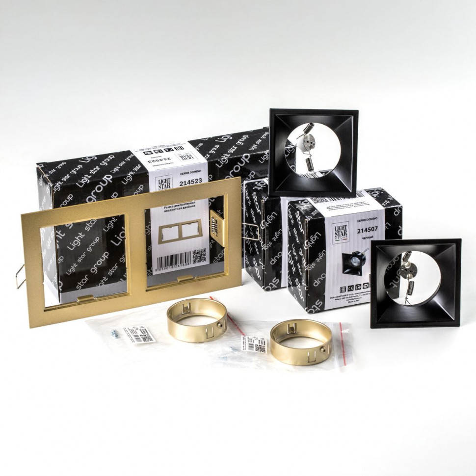 Встраиваемый светильник Lightstar Domino (214523+214507+214507+214003+214003) D5230707GMOD