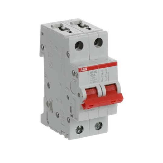 Рубильник ABB SD202/40 AC/DC 2P 40A 25кА 2CDD282101R0040