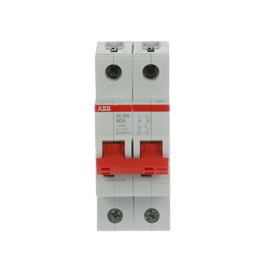 Рубильник ABB SD202/40 AC/DC 2P 40A 25кА 2CDD282101R0040