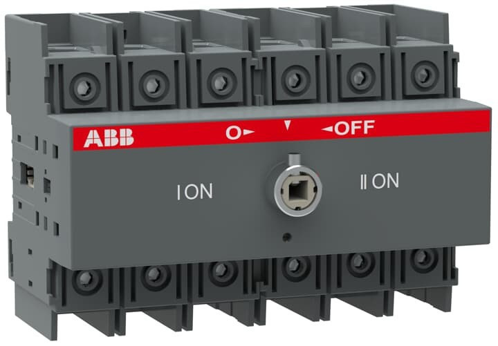 Рубильник реверсивный ABB OT100F3C 100А 3P на DIN-рейку или монтажную плату (без ручки) 1SCA105008R1001