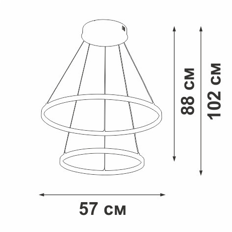 Подвесной светильник Vitaluce V2691DT-0/2S