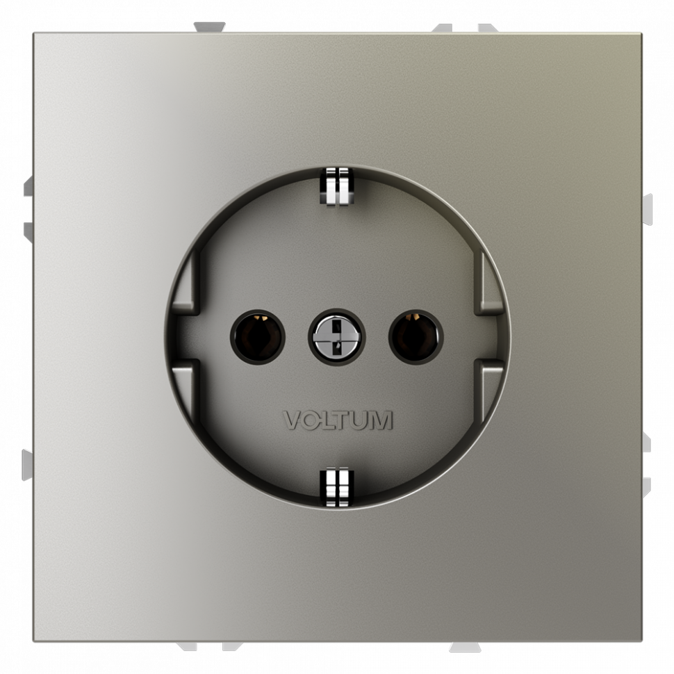 Розетка встраиваемая VOLTUM S70 с заземлением 16А, (шелк) VLS040104