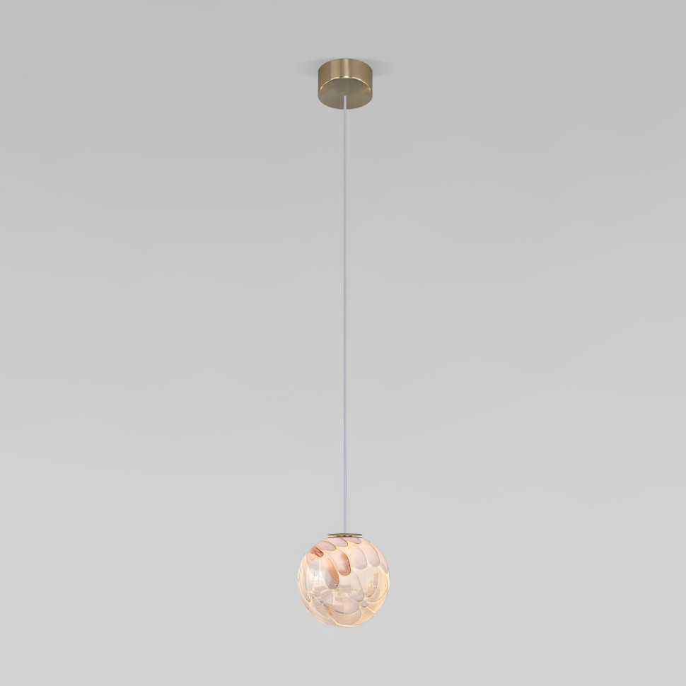 Подвесной светильник со стеклянным плафоном ручной работы 1_101