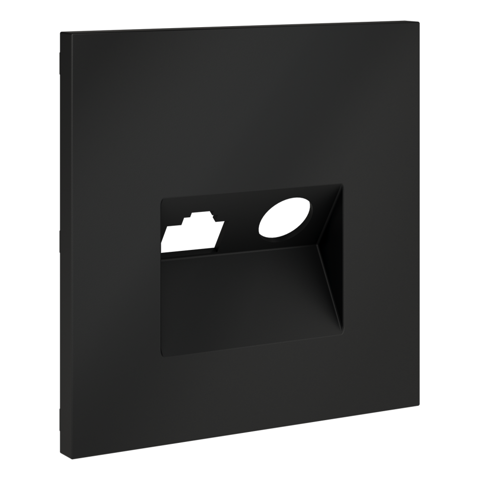 Накладка для розетки TV+RJ45 кат. 6, S70 (графит)