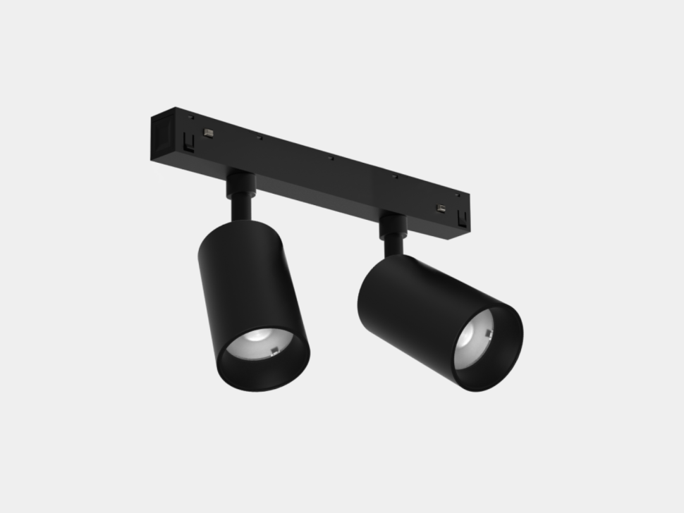  LUMKER Светильник-спот светодиодный , серия SY-LINK, Черный, 2*10Вт, IP20, Теплый белый (3000К), SY-LINK-DBS-BL-2/10-WW