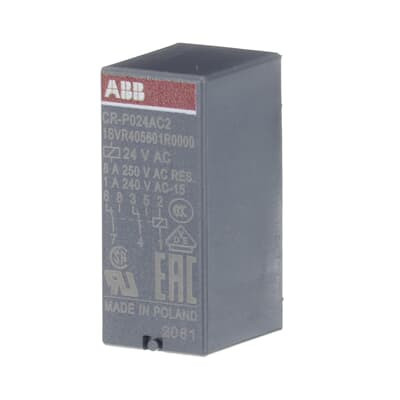 Реле CR-P024AC2 24B AC 2ПК (8А) ABB 1SVR405601R0000