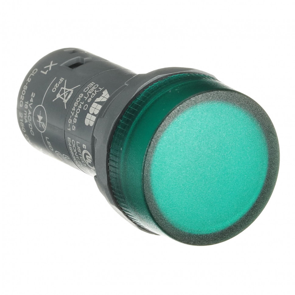 Лампа CL2-502G зеленая со встроенным светодиодом 24В ABB 1SFA619403R5022