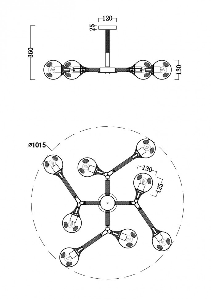 Потолочный светильник Freya FR5105CL-08W