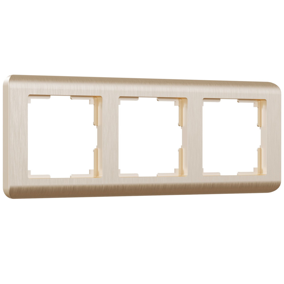 Рамка из поликарбоната на 3 поста Stream шампань W0032111