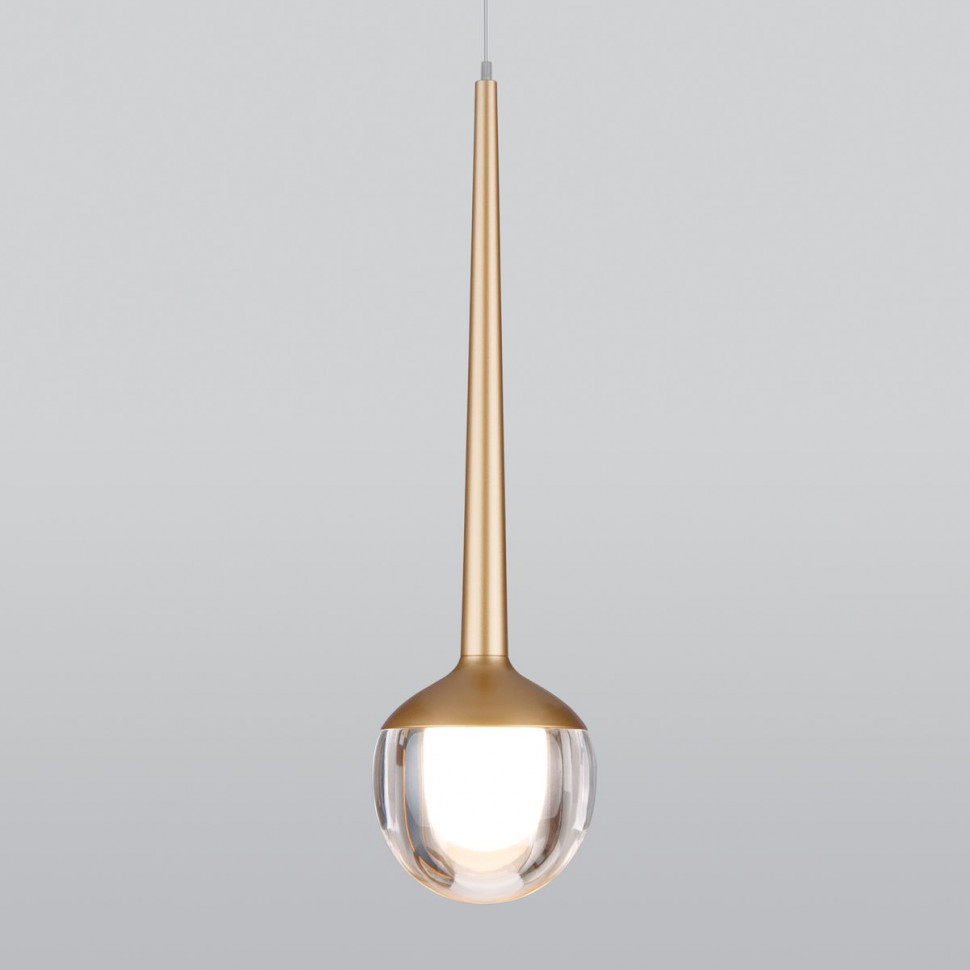 Подвесной светодиодный светильник Elektrostandard DLS028 6W 4200K золото 4690389149047