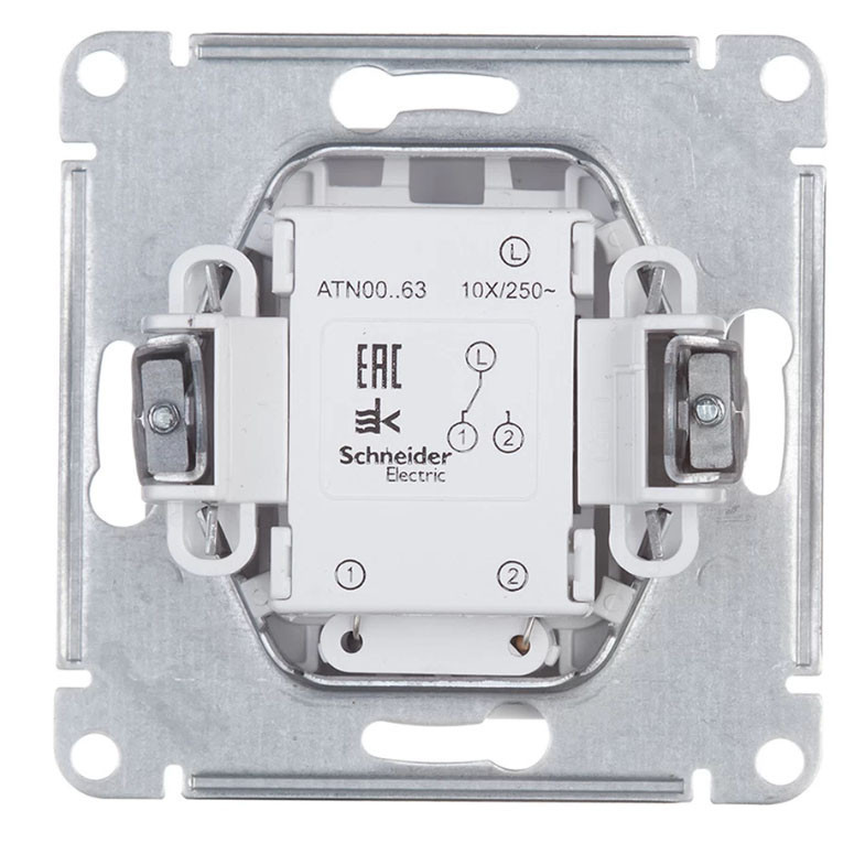 Переключатель одноклавишный Systeme Electric Atlas Design с подсветкой, Лотос ATN001363