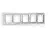 Рамка ALFA Platos (Серебро Стекло органическое) 5-ая AF330405