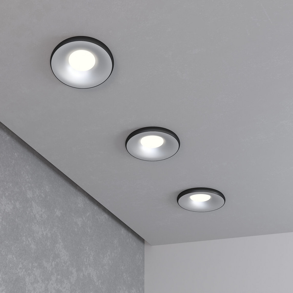 Встраиваемый светильник Elektrostandard 118 MR16 серебро/черный 4690389168949