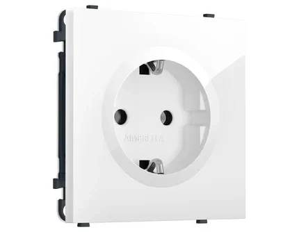 MS106010 Комплект механизма электрической розетки SIGMA Белый глянец 50Hz 2P+E с/з 16A-250V QUANT PRO (SP1060, PR141)