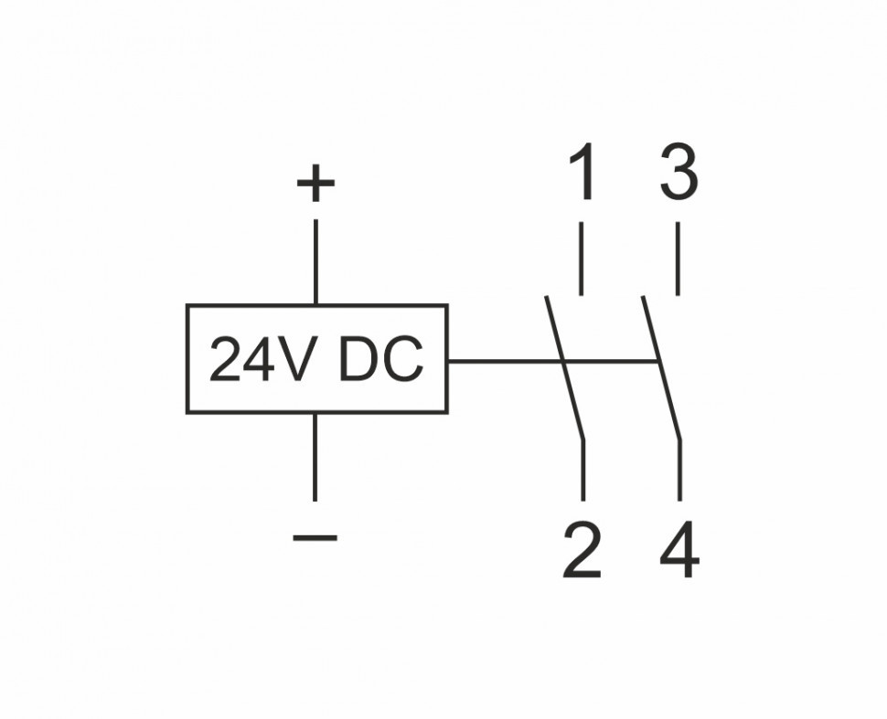 Контактор модульный (Ампер-25 / Волт-24 DС / Контакт-2NO) ST25-20-24