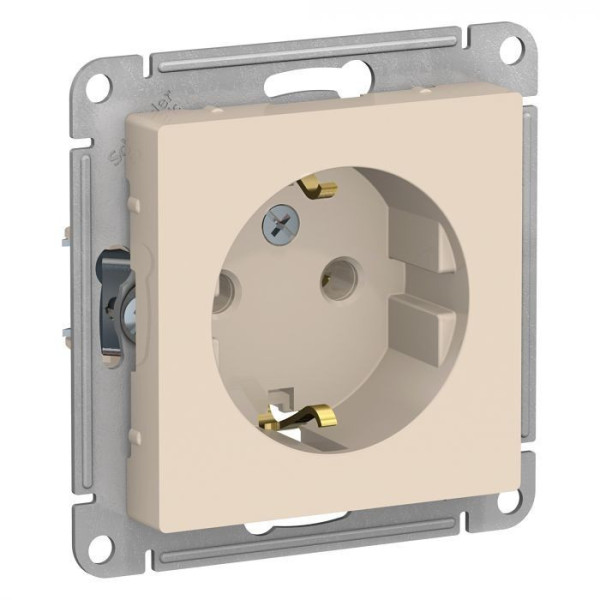 Розетка силовая Systeme Electric Atlas Design бежевая ATN000243