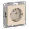 Розетка силовая Systeme Electric Atlas Design бежевая ATN000243