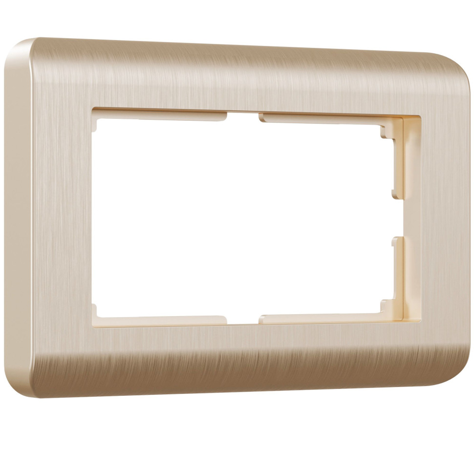 Рамка из поликарбоната для двойной розетки Stream шампань W0082111