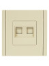 FORTE&PIANO Розетка компьютерная двойная RJ45 кат.6 FP434 ваниль IEK