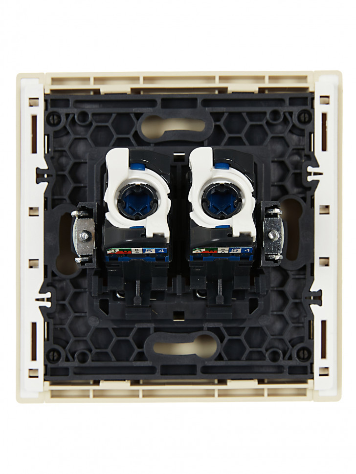 FORTE&PIANO Розетка компьютерная двойная RJ45 кат.6 FP434 ваниль IEK