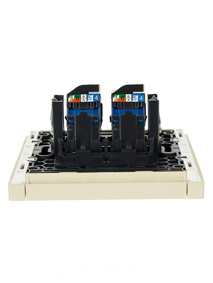 FORTE&PIANO Розетка компьютерная двойная RJ45 кат.6 FP434 ваниль IEK