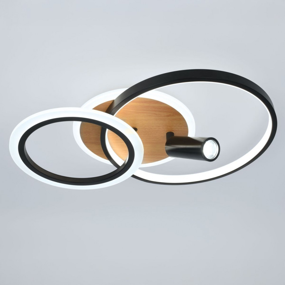 Потолочный светильник Эра Модерн Rondo CLL-1 85W 3K-6,5K RC BK