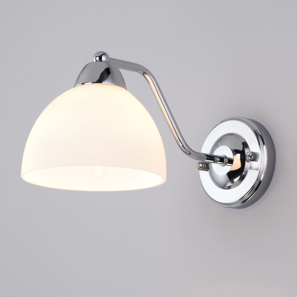 Настенный светильник со стеклянным плафоном 30172/1 хром