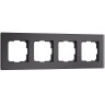 Рамка из стекла на 4 поста Senso черный soft-touch W0043108