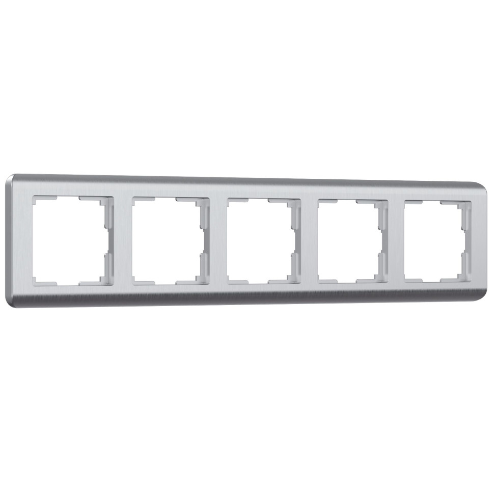 Рамка из поликарбоната на 5 постов Stream серебряный W0052106