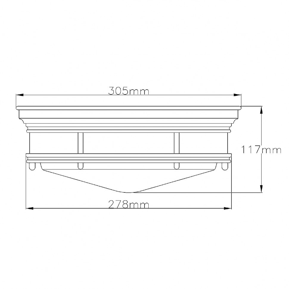 Потолочный светильник Hinkley Hadrian QN-HADRIAN-FS-BR-CLEAR